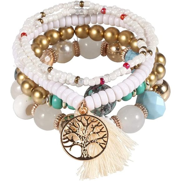 NEW Bohemian Bracelets for Women Stretch Multilayer Colorful Beads Brace… - Picture 2 of 7